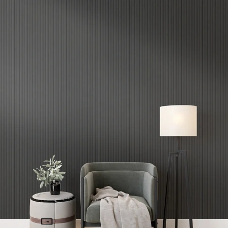 Панель Стеновая Реечная МДФ Stella Wave De Luxe Black Lead 2700x119x16 (4шт.упак.)